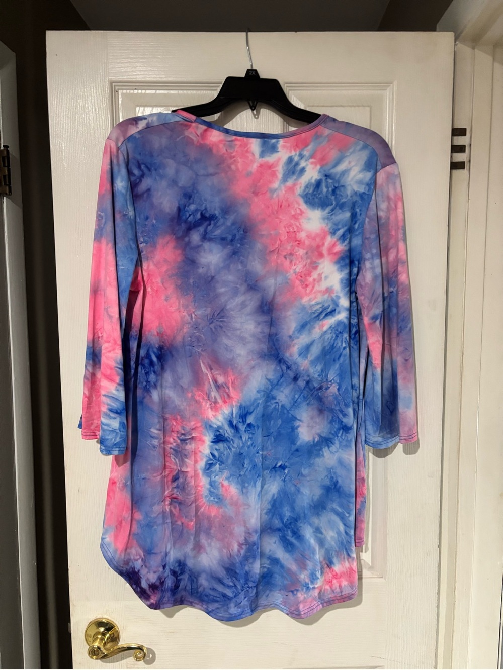 Jordan Pink and Blue Tie-Dye Women's Tunic Top
